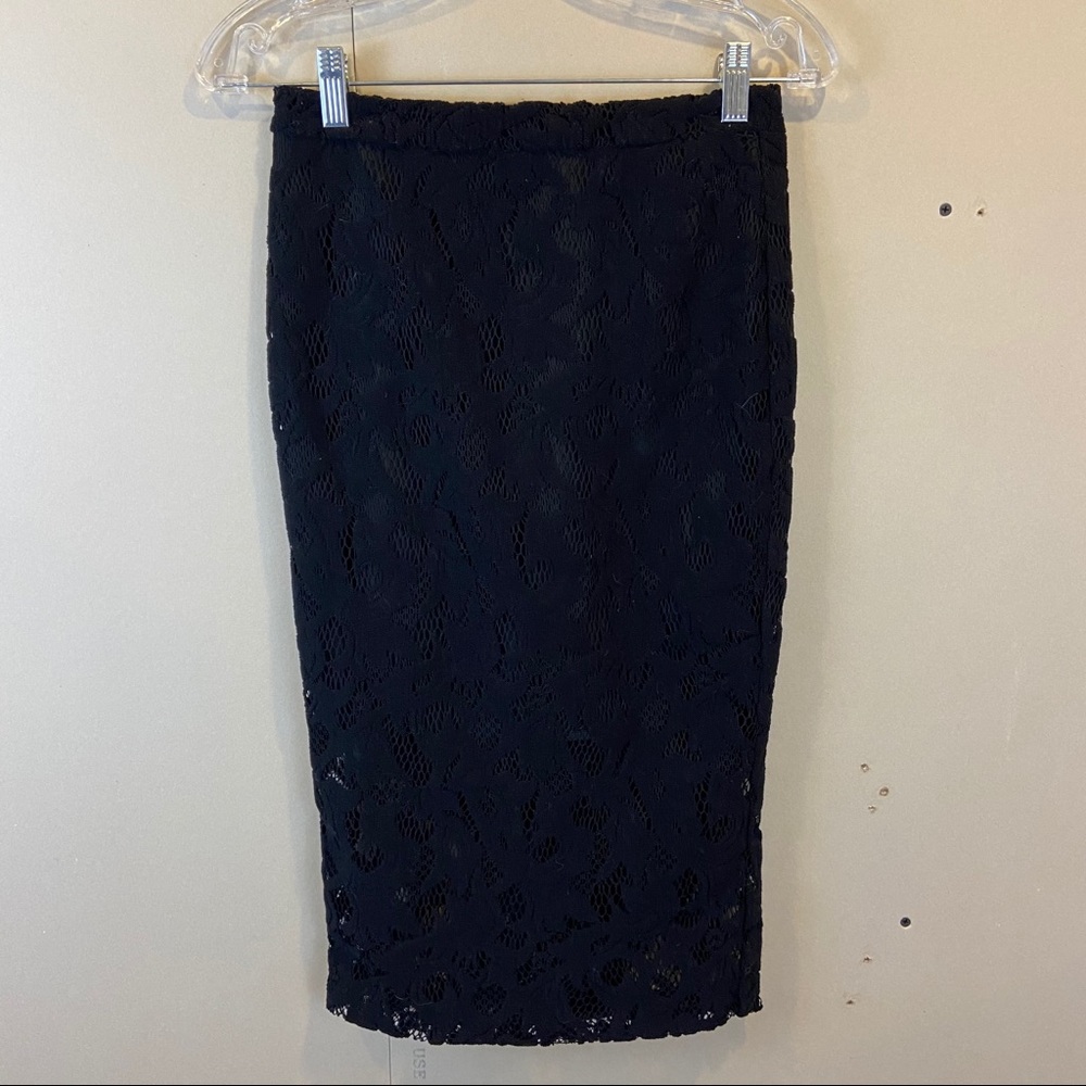 NWT Parker “Sandia” Black Lace Pencil Skirt - Picture 5 of 13